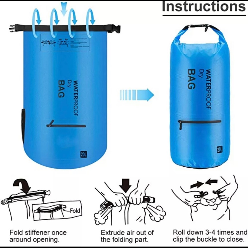 Waterproof Dry Bag Floating Dry Bag 20L Blue